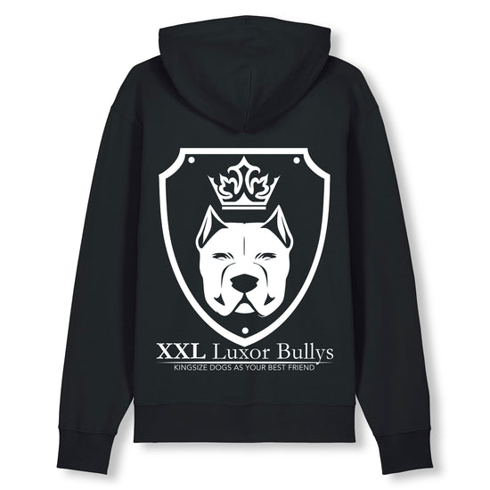 Luxor Black Hoodie Logo in White - Aneyone UG