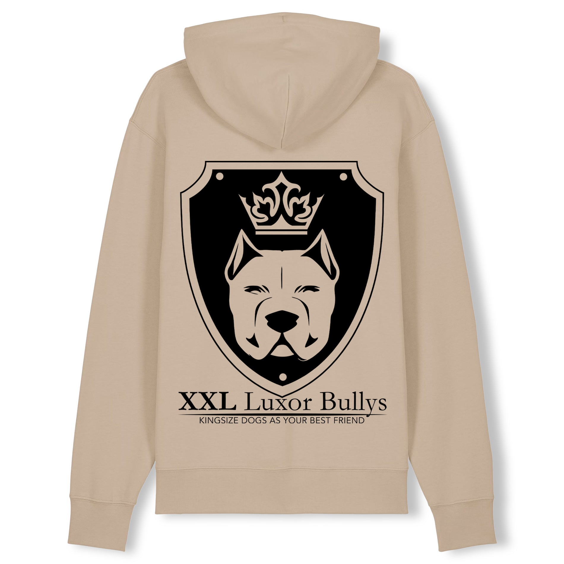 Luxor Beiger Hoodie Logo in Black - Aneyone UG
