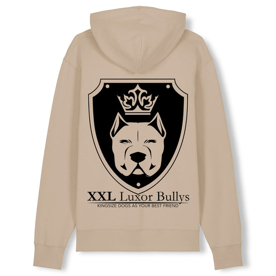 Luxor Beiger Hoodie Logo in Black - Aneyone UG