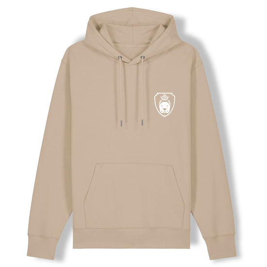 Luxor Beiger Hoodie Logo in White - Aneyone UG