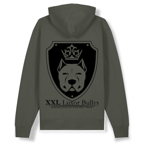 Luxor Khaki Hoodie Logo in Black - Aneyone UG