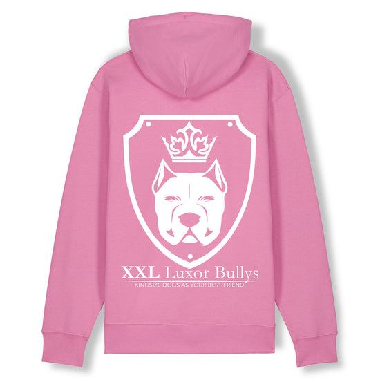 Luxor Pink Hoodie Logo in White - Aneyone UG