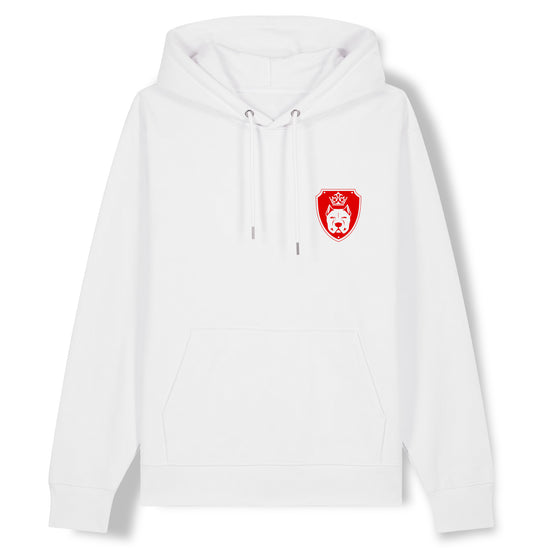 Luxor White Hoodie Logo in Red - Aneyone UG
