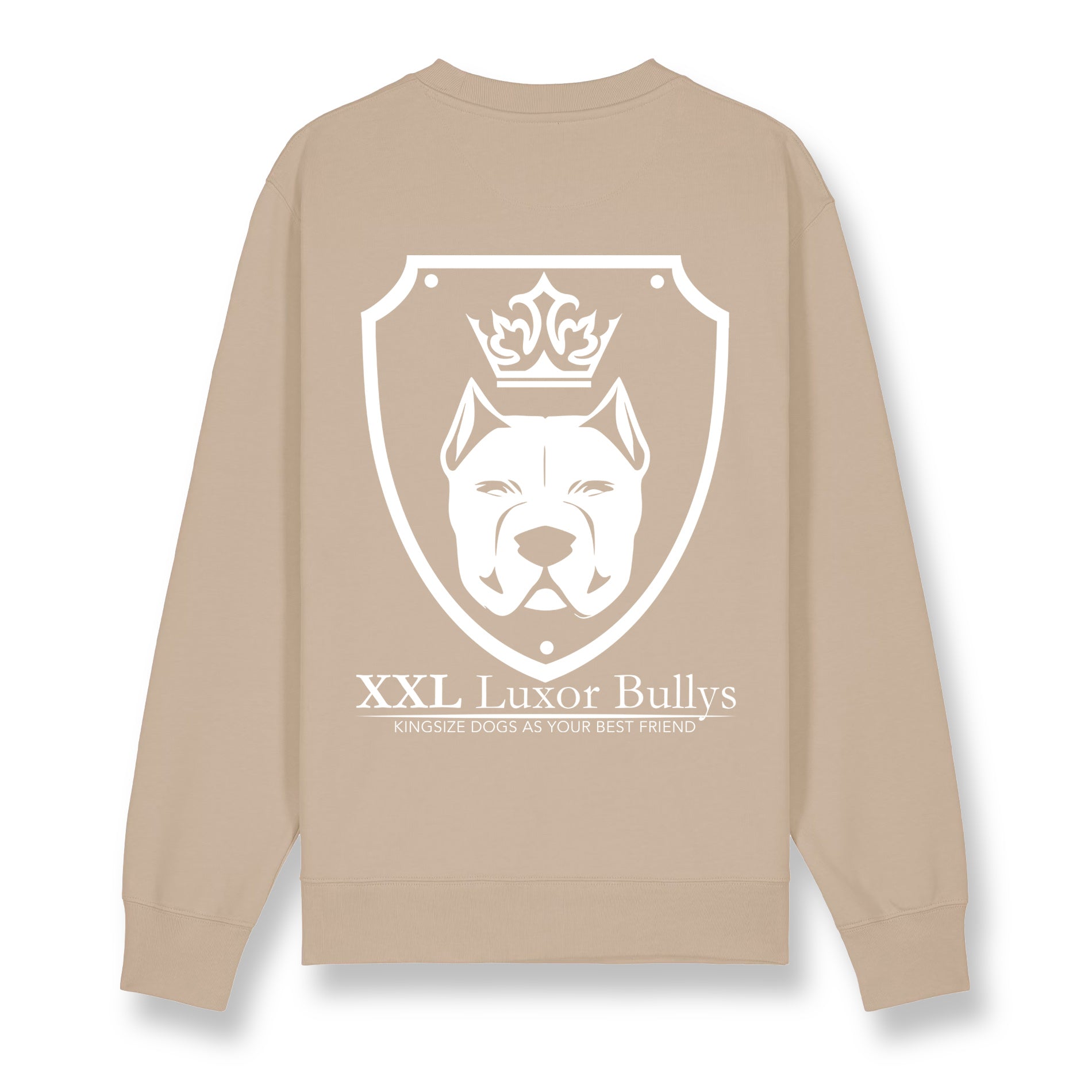 Luxor Beige Sweatshirt Logo in White - Aneyone UG