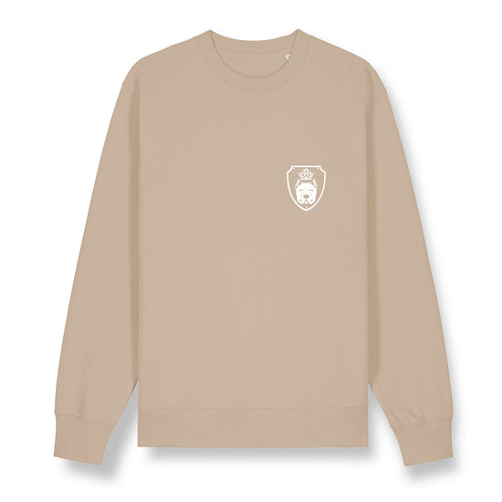 Luxor Beige Sweatshirt Logo in White - Aneyone UG