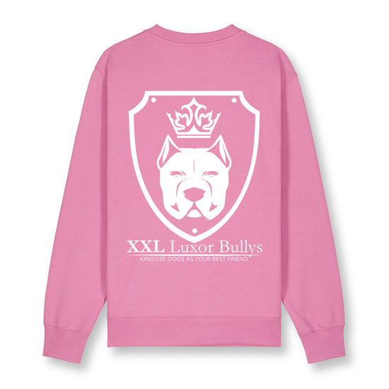 Luxor Pink Sweatshirt Logo in White - Aneyone UG
