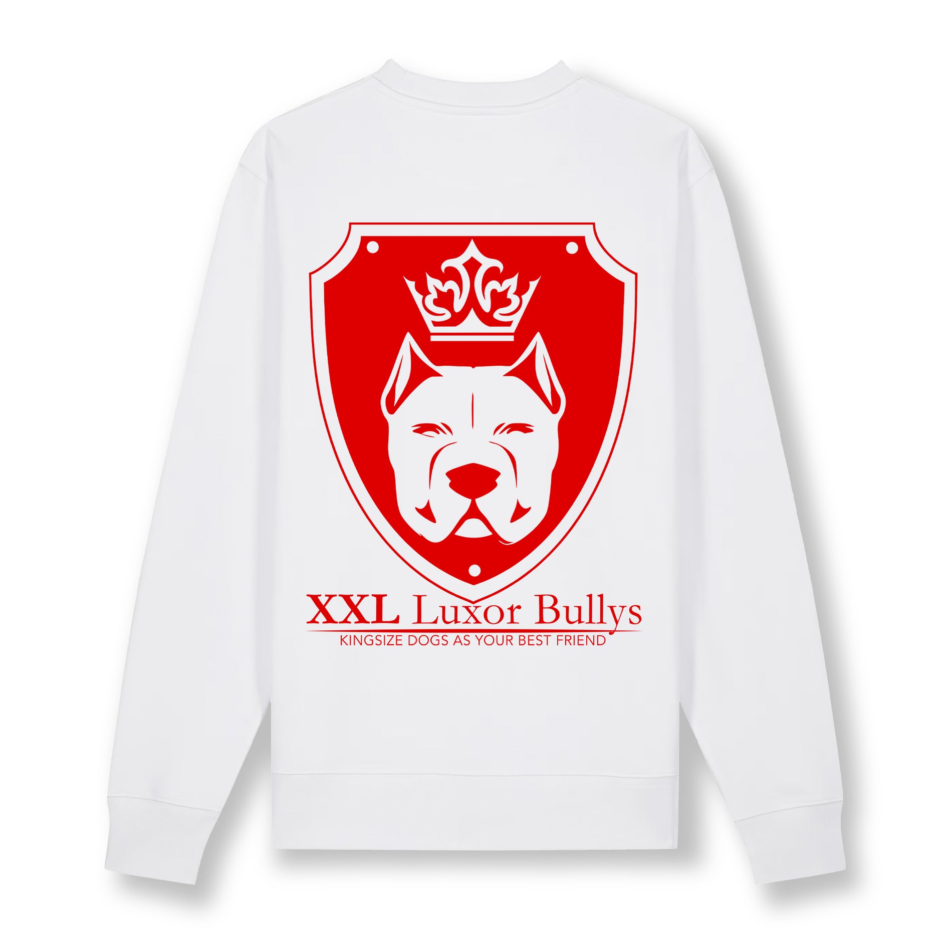 Luxor White Sweatshirt Logo in Red - Aneyone UG