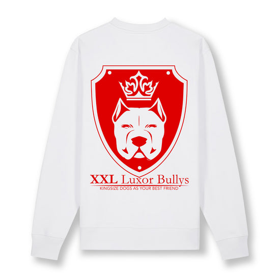 Luxor White Sweatshirt Logo in Red - Aneyone UG
