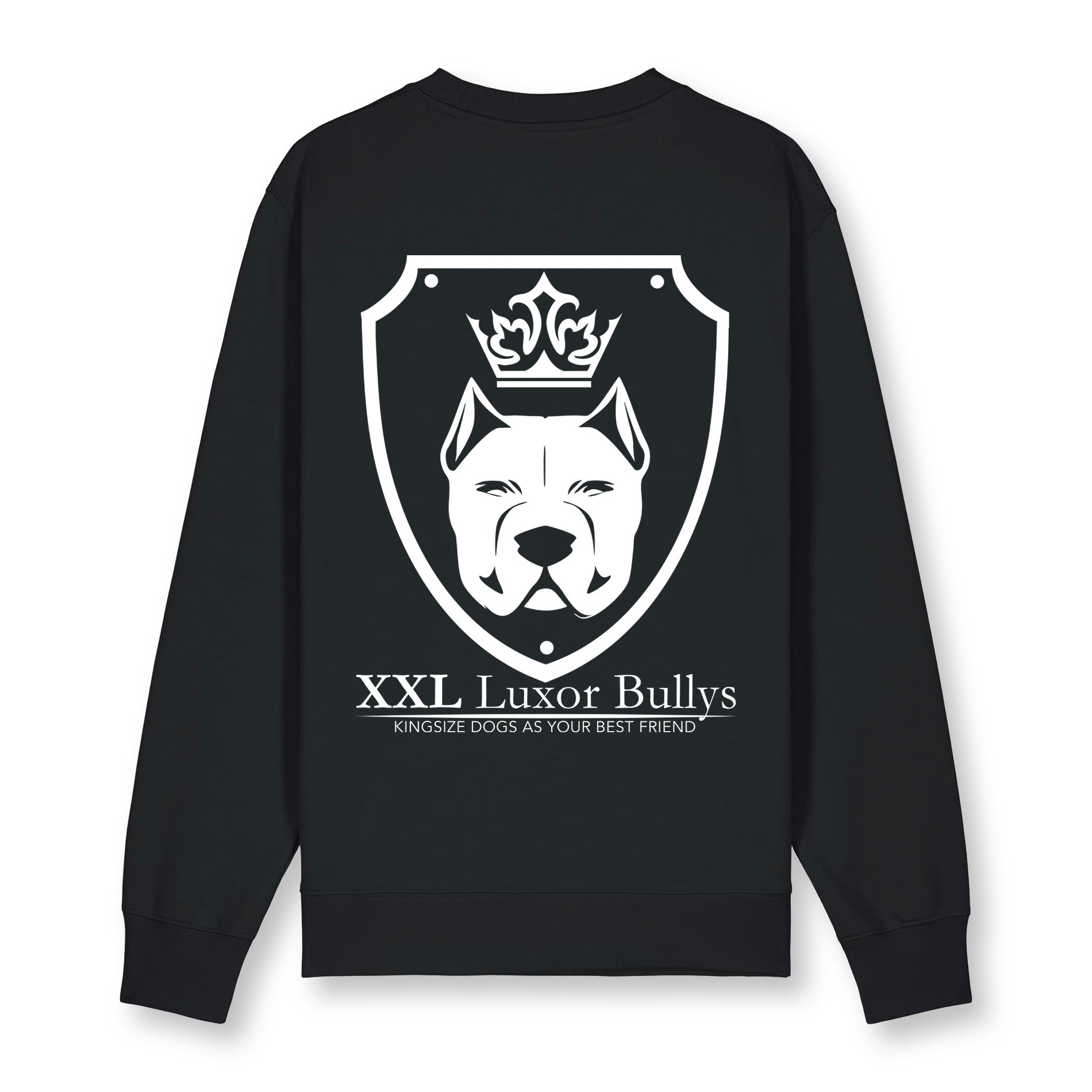Luxor Black Sweatshirt Logo in White - Aneyone UG