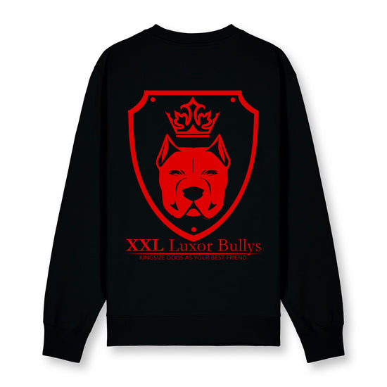 Luxor Black Sweatshirt Logo in Red - Aneyone UG