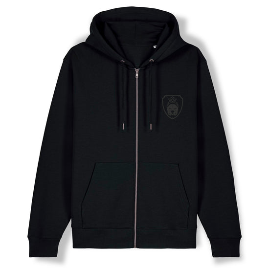 Luxor Black Zip Hoodie Logo in Black - Aneyone UG