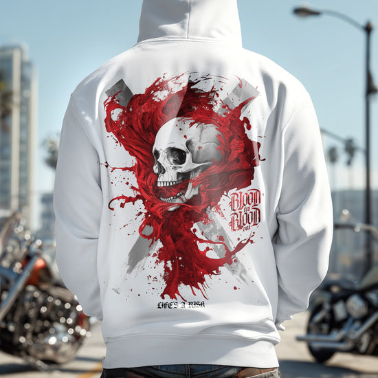 Red Smoke Hoodie White