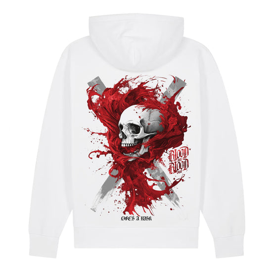 Red Smoke Hoodie White