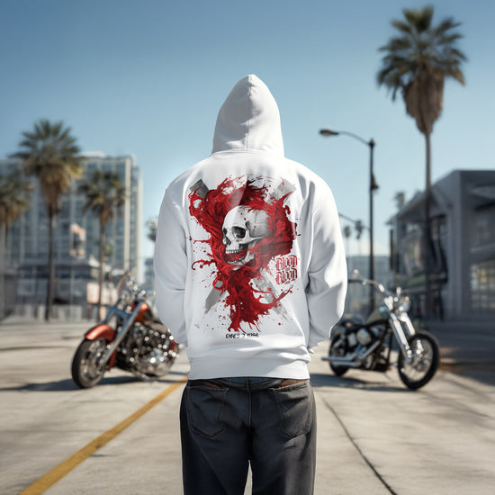 Red Smoke Hoodie White - Aneyone UG