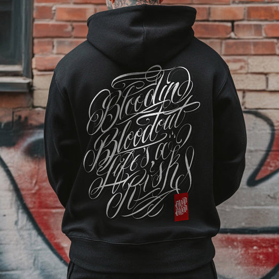 Script Hoodie Black