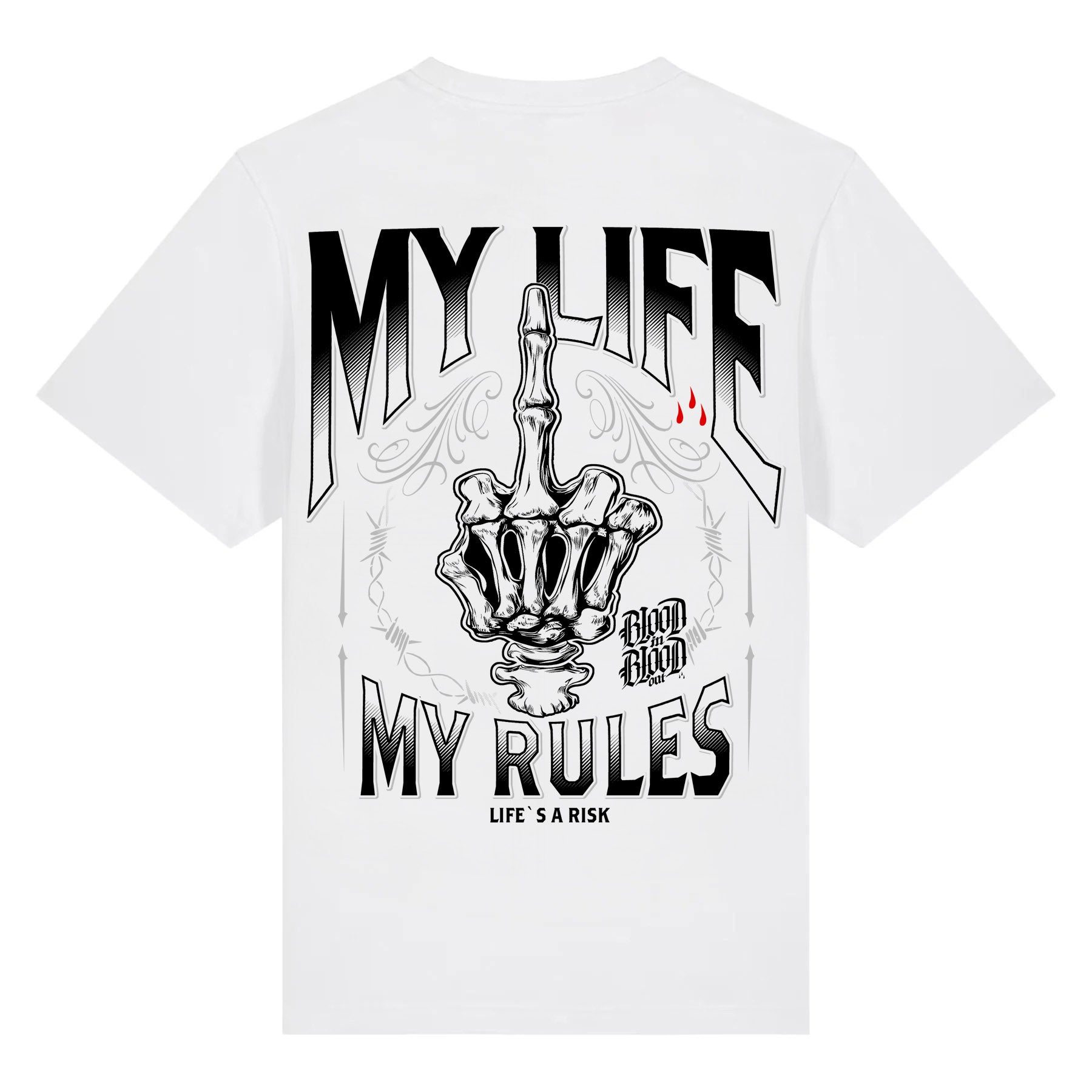 My Life My Rules T-Shirt white - Aneyone UG