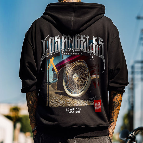 White Walls Zip Hoodie Black